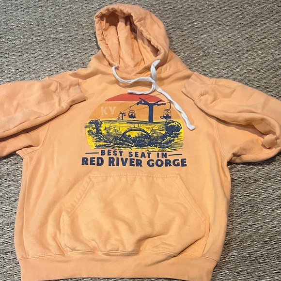 Tultex Tops - Tultex Hoodie with Red River Gorge Graphic in Orange